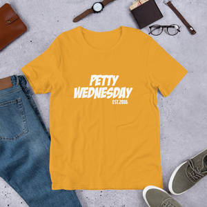 Petty Wednesday Original Short-Sleeve Unisex T-Shirt (White print)