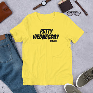 Petty Wednesday Original Short-Sleeve Unisex T-Shirt (Black print)