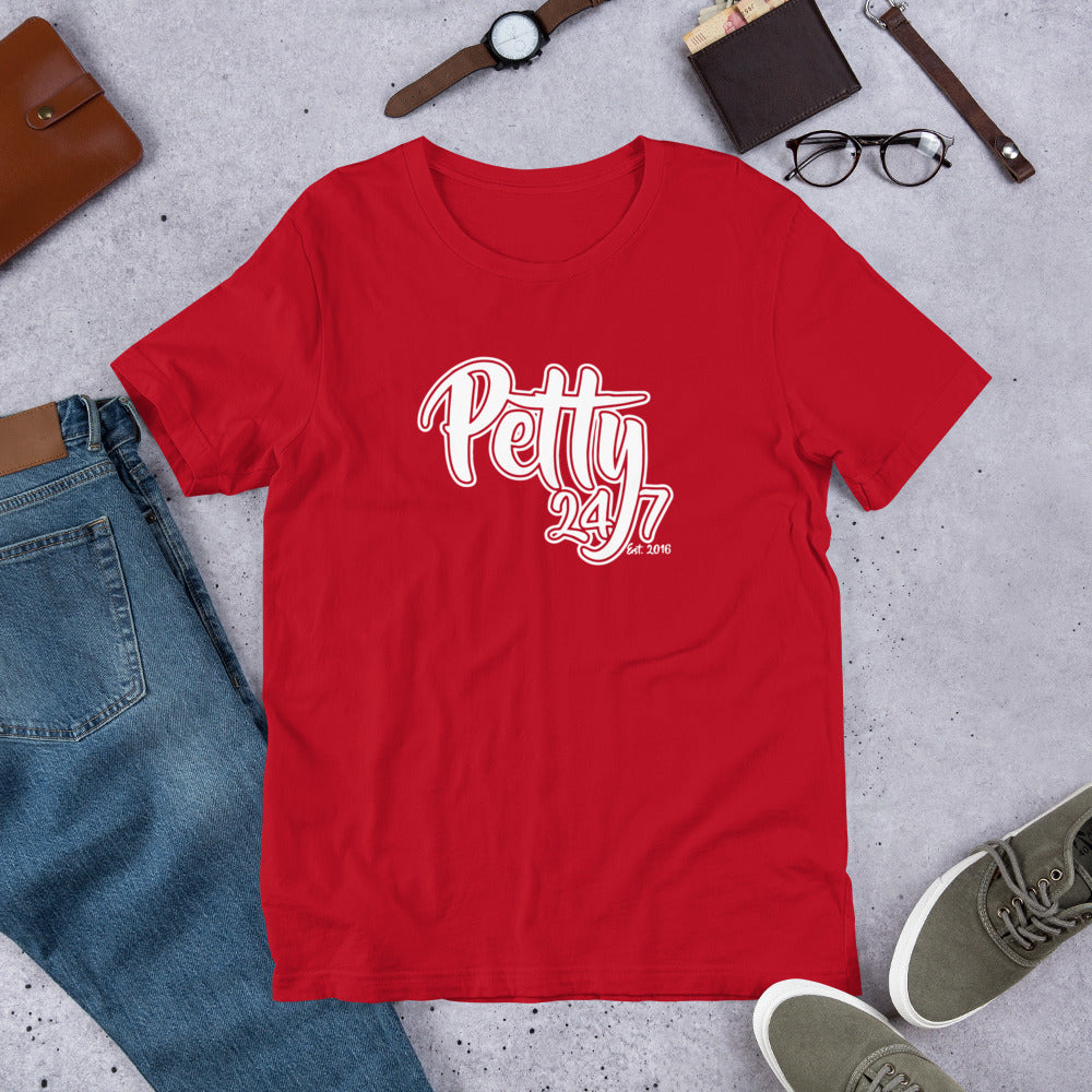 Petty 24/7 Short-Sleeve Unisex T-Shirt (White print)