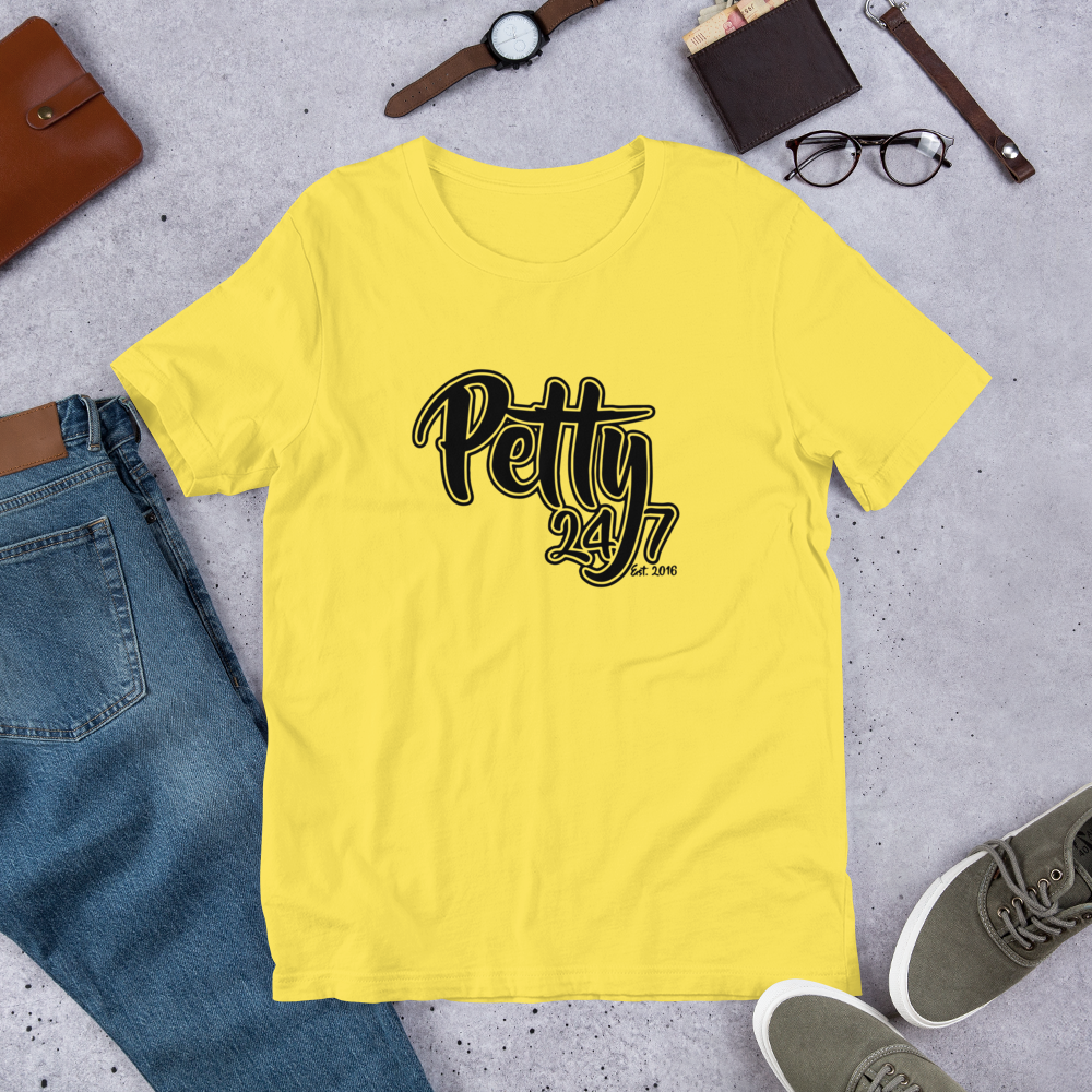 Petty 24/7 Short-Sleeve Unisex T-Shirt (Black print)