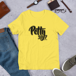 Petty 24/7 Short-Sleeve Unisex T-Shirt (Black print)