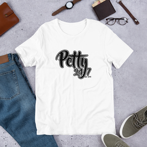 Petty 24/7 Short-Sleeve Unisex T-Shirt (Black print)