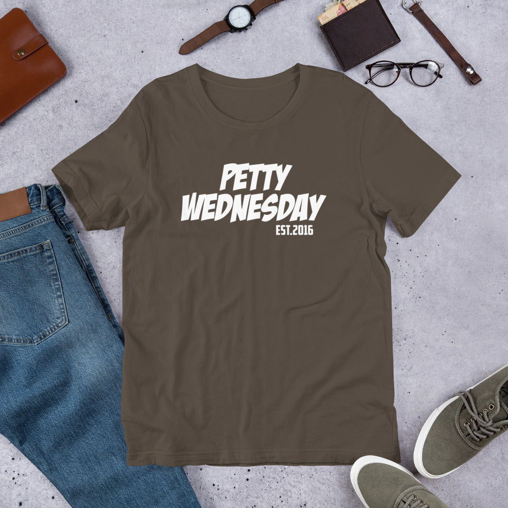 Petty Wednesday Original Short-Sleeve Unisex T-Shirt (White print)